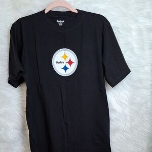 Reebok Black Steelers Logo Tee